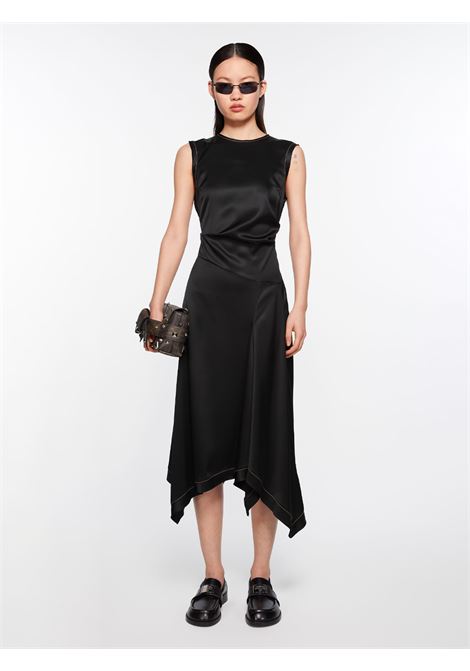 abito satin sleeveless donna nero in acetato ACNE STUDIOS | A20734900